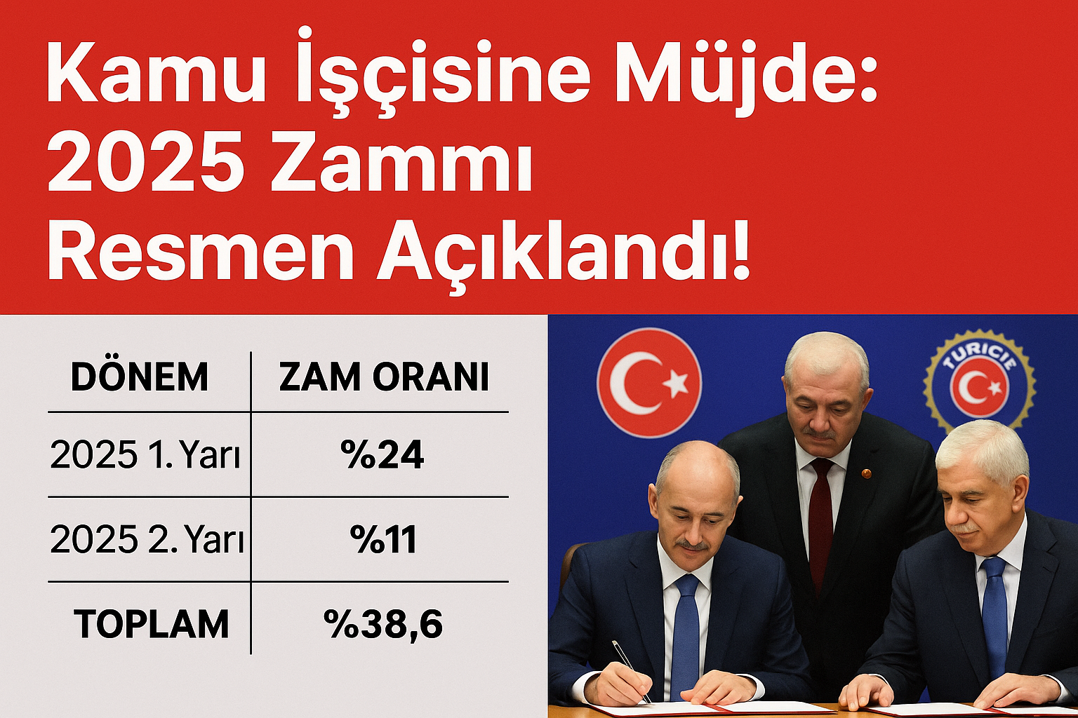 Kamu İşçilerine 2025-2026 Yılları İçin Zam Müjdesi: Toplu Sözleşme İmzalandı